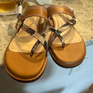 Brand New Cole Haan snakeskin sandals sz 8 1/2